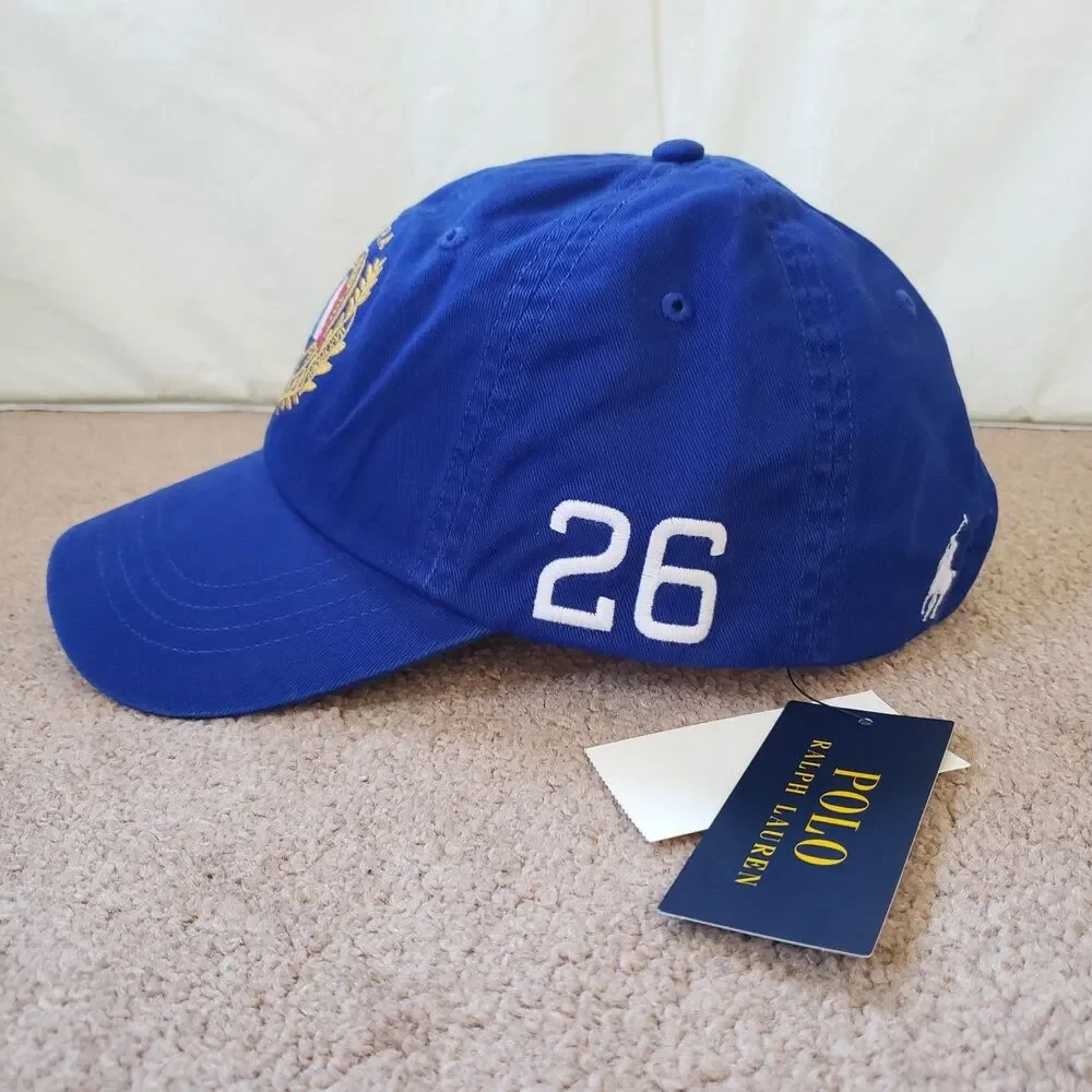 NWT Polo Ralph Lauren France 2026 Soccer Adult Blue Strapback Hat Cap Football
